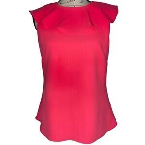 Sail‎ to Sable pink sleeveless ruffle blouse small